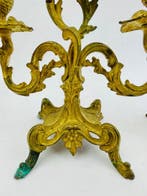 Kandelaar (2) - Verguld messing - Louis XV-stijl/ 19 eeuw