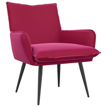 vidaXL Fauteuil Wijnrood fluweel, Verzenden, Nieuw