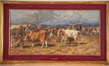 José Rodriguez (XX) - Mandria e Cow Boys, Antiquités & Art