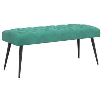 vidaXL Bank met knopen tufting Turquoise 110 x 40 x 46 cm, Verzenden, Nieuw
