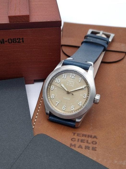 Terra Cielo Mare - 38mm Sparviero Beige Automatic Full Set, Handtassen en Accessoires, Horloges | Heren