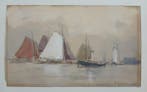 Henri Seghers (1848-1919) - Boten op de Schelde - Haven -, Antiek en Kunst