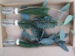 Glas 3 flesjes bloemen geurend wintergroen met eucalyptus en, Hobby en Vrije tijd, Nieuw