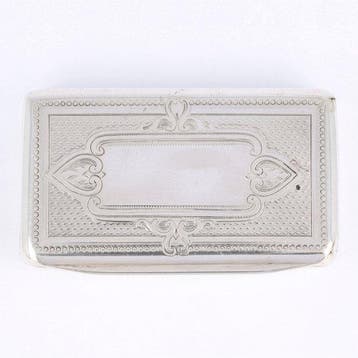 Art-Nouveau - Boîte de tabac à priser - Argent 800, Antiquités & Art