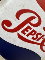Pepsi-Cola dopje bord - Emaille bord - Roestvrij staal, Antiek en Kunst