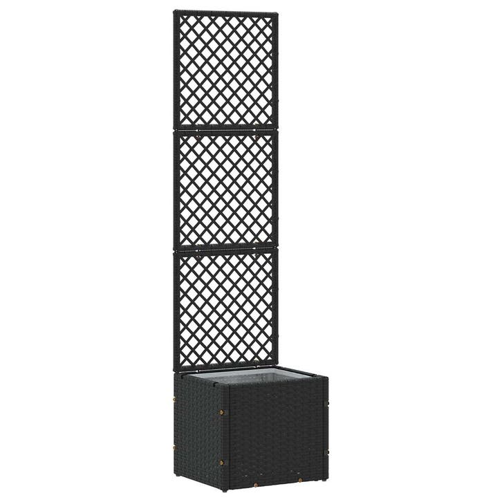 vidaXL Tuinhek plantenbak Zwart 35 x 30 x 135 cm Metaal, Tuin en Terras, Bloempotten, Nieuw, Verzenden