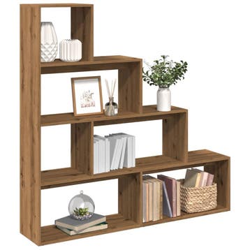 vidaXL Kamerscherm / boekenkast 143,5x29x143,5 cm hout, Verzenden