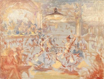 Franse school (XIX) - Danseurs Cabaret Café Spectacle 1900