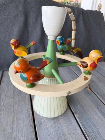 Lamp - hout, glas