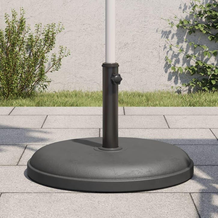 vidaXL Parasolvoet voor stokken van Ø32/35/38 mm 25 kg rond, Jardin & Terrasse, Parasols, Envoi