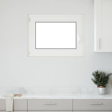 vidaXL Kelderraam RISOR 80 x 70 cm PVC en Glas Wit, Verzenden, Nieuw