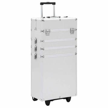 vidaXL Make-up trolley aluminium zilverkleurig, Handtassen en Accessoires, Verzenden, Nieuw