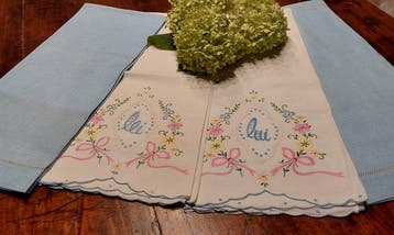 Handdoek (4) - 108 cm - 73 cm - Vintage handdoeken