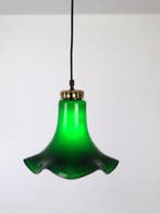 Lamp - Glas - Groen-wit glazen lamp