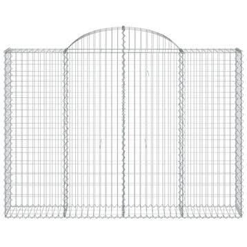 vidaXL Schanskorf gewelfd 200x30x140/160 cm gegalvaniseerd, Verzenden, Nieuw