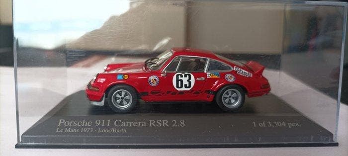 Minichamps 1:43 - Modelauto (2) - Porsche 911 Carrera RSR, Hobby & Loisirs créatifs, Voitures miniatures | 1:5 à 1:12