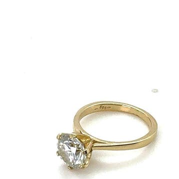 Ring - 14 karaat Geel goud - 2.05ct. tw. Diamant, Nieuw