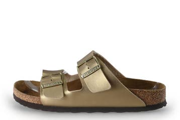 Birkenstock Sandalen in maat 39 Goud, Overige kleuren, Verzenden, Sandalen of Muiltjes, Gedragen