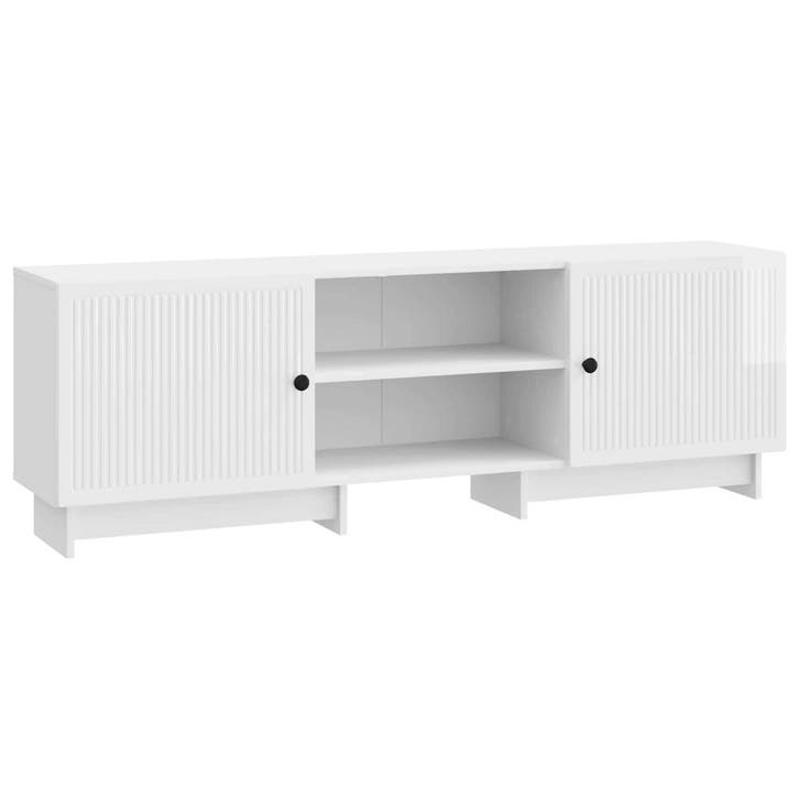 vidaXL TV Kast Hoogglans Wit 150 x 31 x 50 cm Geconstrueerd, Huis en Inrichting, Kasten |Televisiemeubels, Nieuw, Verzenden