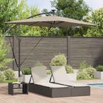 vidaXL Parasol Taupe 294 x 200 x 270 cm Polyester en, Verzenden, Nieuw