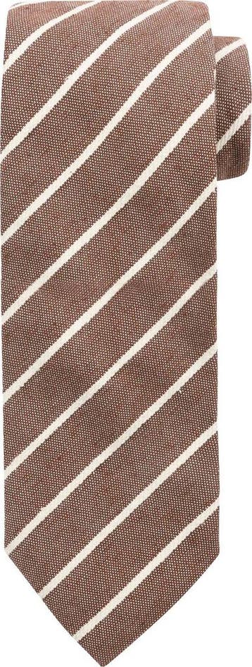 Suitable Stropdas Linnen Streep Bruin maat  Heren, Kleding | Heren, Stropdassen, Verzenden, Nieuw, Bruin, Suitable
