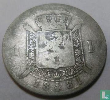 België 1 franc 1881, Verzenden, Losse munt