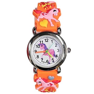 Fako - Kinderhorloge - 3D - Eenhoorn Sunshine – Oranje, Verzenden, Nieuw