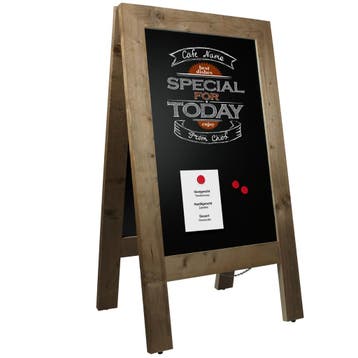 Magnetisch Krijtstoepbord Steigerhout 75x135 cm, Verzenden
