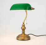 Lampe de banquier - Cristal, Métal, Antiek en Kunst