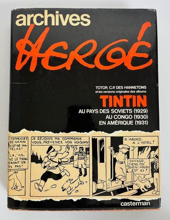 Archives Hergé T1 - Avec dessin dédicacé de Hergé + mot +, Boeken, Strips | Comics