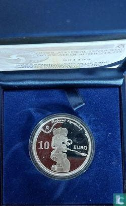 Spanje 10 euro 2009 (PROOF) Salvador Dalí - portrait of..., Postzegels en Munten, Munten | Europa | Euromunten, Verzenden, Goud