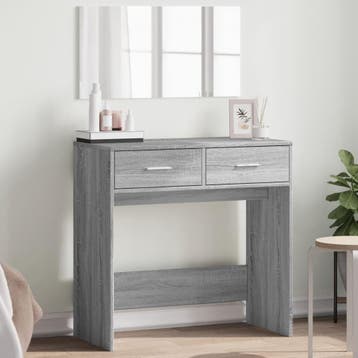 vidaXL Kaptafel met spiegel 80x39x80 cm grijs sonoma, Verzenden