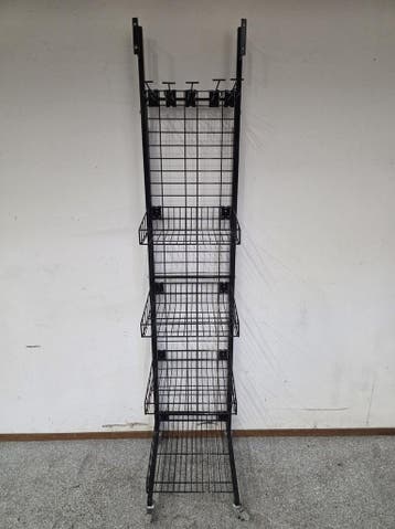 Zwart Metalen Displayrek met 5 Etages – 4 Draadmanden – 5, Zakelijke goederen