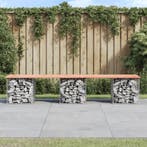 vidaXL Tuinbank schanskorfontwerp 203x44x42 cm massief, Verzenden, Nieuw
