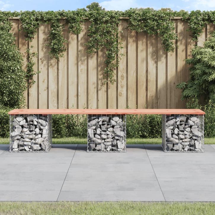 vidaXL Tuinbank schanskorfontwerp 203x44x42 cm massief, Tuin en Terras, Tuinsets en Loungesets, Nieuw, Verzenden