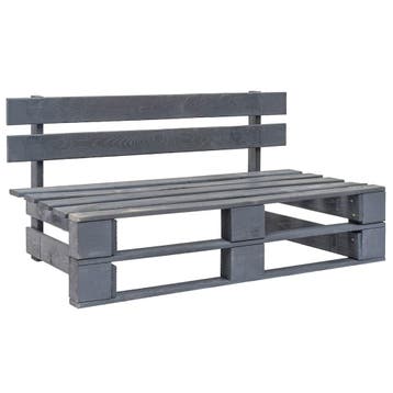 vidaXL Tuinbank pallet hout grijs, Verzenden, Nieuw