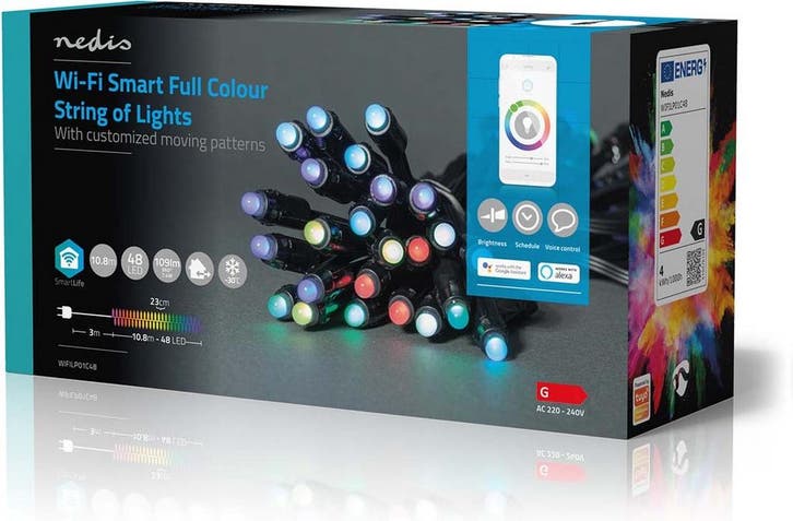 Nedis SmartLife-kerstverlichting - Feestverlichting - Wi-Fi, Huis en Inrichting, Woonaccessoires | Overige, Nieuw, Verzenden