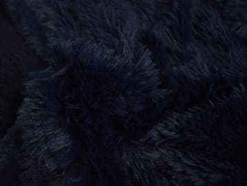 10 meter langharig bont - navy - Pluche stoffen, Overige kleuren, Verzenden, 120 cm of meer, Polyester