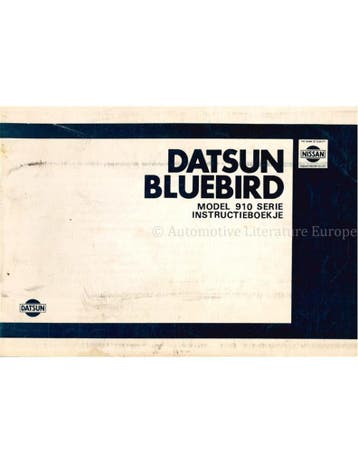 1980 DATSUN BLEUBIRD INSTRUCTIEBOEKJE NEDERLANDS