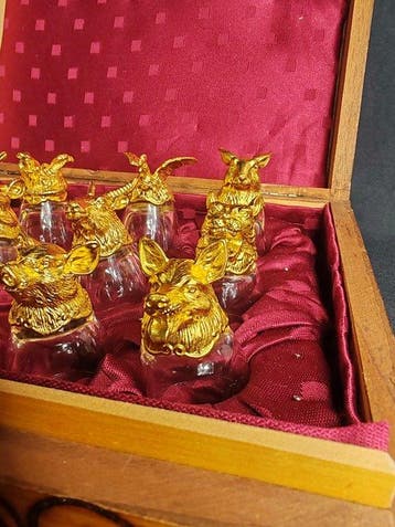Drankservies (12) - Metaal - glaslikeur