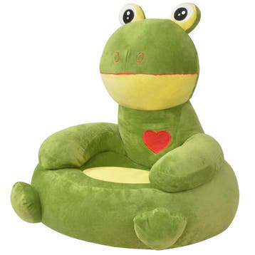 vidaXL Pluche kinderstoel kikker groen, Enfants & Bébés, Verzenden