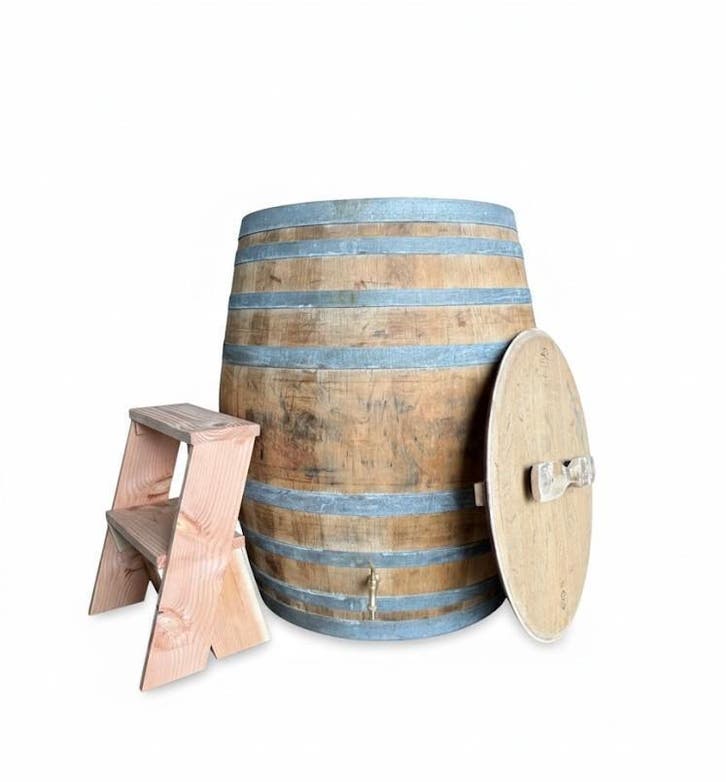 XXL eikenhouten ijsbad 500 liter - complete set!, Sports & Fitness, Produits de santé, Wellness & Bien-être, Enlèvement ou Envoi