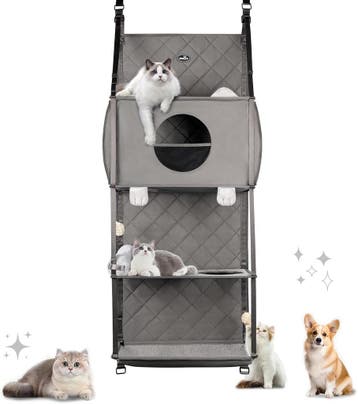Katten klimpaal deur | 4 niveaus | -52% Retour deal, Dieren en Toebehoren, Krabmeubelen, Verzenden, Zo goed als nieuw, Krabpaal