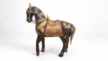 sculptuur, Cavallo decorativo vintage artigianale - 26 cm -