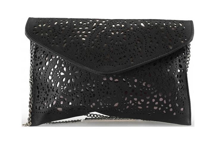 Bling Clutch Zwart, Handtassen en Accessoires, Tassen | Damestassen, Zwart, Zo goed als nieuw, Verzenden