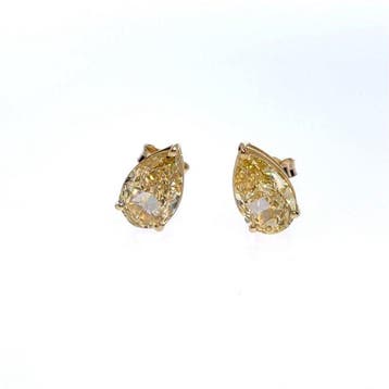 Boucles doreilles - 14 carats Or jaune - 3.07ct. tw. Jaune, Bijoux, Sacs & Beauté, Boucles d'oreilles