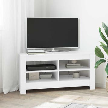vidaXL HoekTVKabinet 102 x 40,5 x 45 cm Wit Bewerkt hout, Verzenden