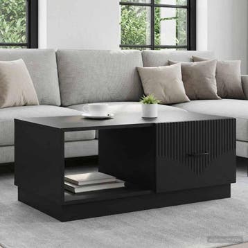 vidaXL Salontafel Zwart 90 x 50 x 37 cm Bewerkt hout, Verzenden