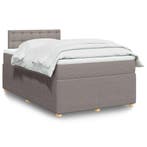 vidaXL Boxspring met matras stof taupe 120x200 cm, Huis en Inrichting, Slaapkamer | Bedden, Verzenden, Nieuw