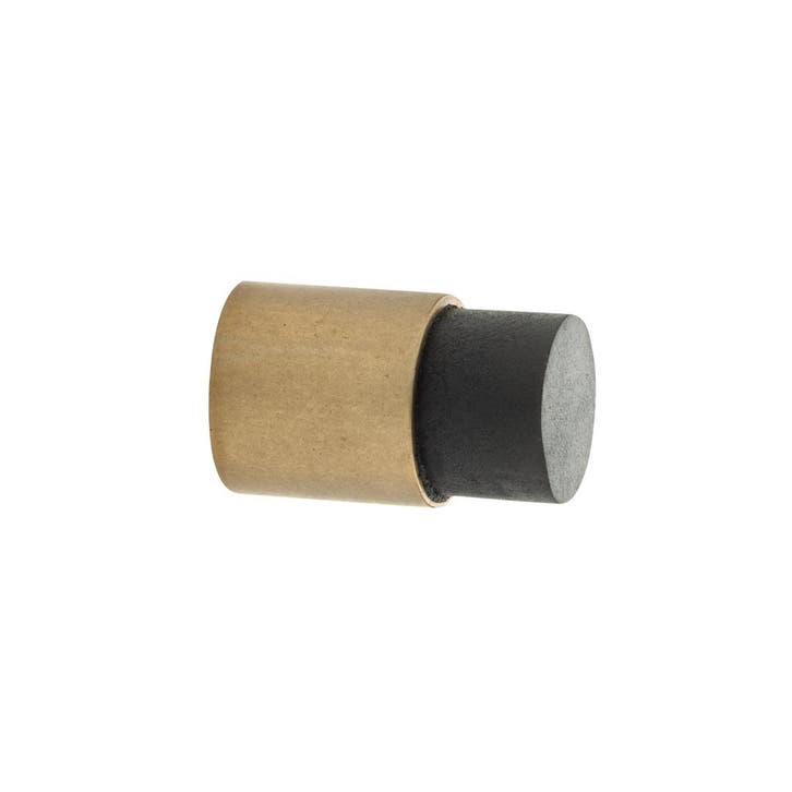 Deurstopper wandmontage 35x22mm getrommeld messing - muur..., Bricolage & Construction, Serrurerie de bâtiment & Dispositif de fermeture